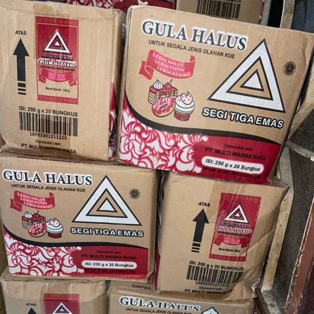 

Gula Halus Segitiga Emas 250gr 1 KARTON
