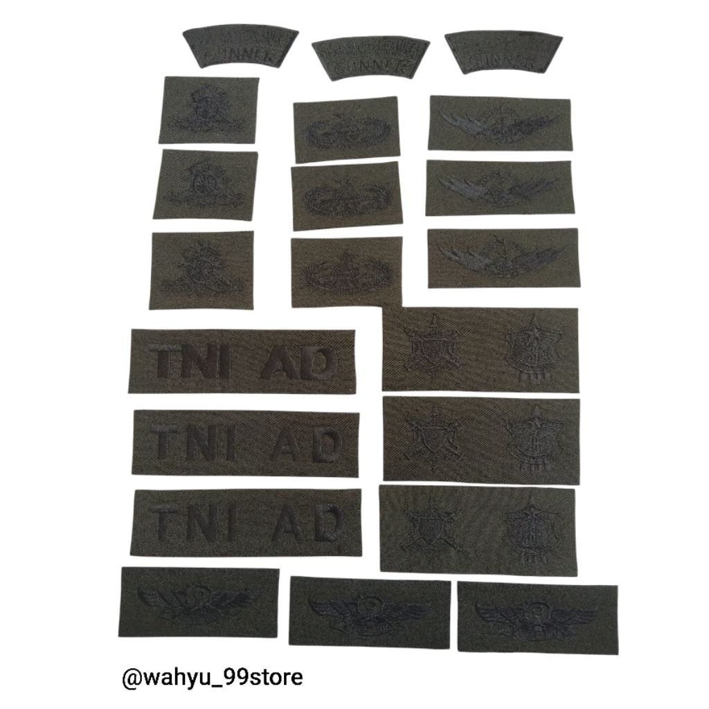 BORDIR BRIVET PDL TNI AD FULL1 SET KERAS MIKA|KERAS KAIN|BIASA/KAIN|PENGERAS MIKA