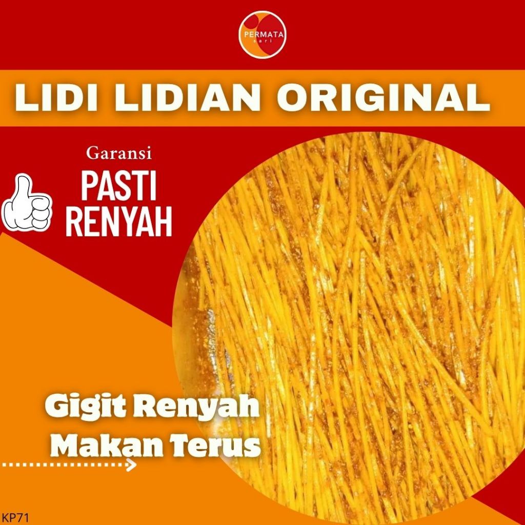 

Lidi Lidian Original 100Gram±/Cemilan Mie Lidi Original/Snack Lidi Gurih