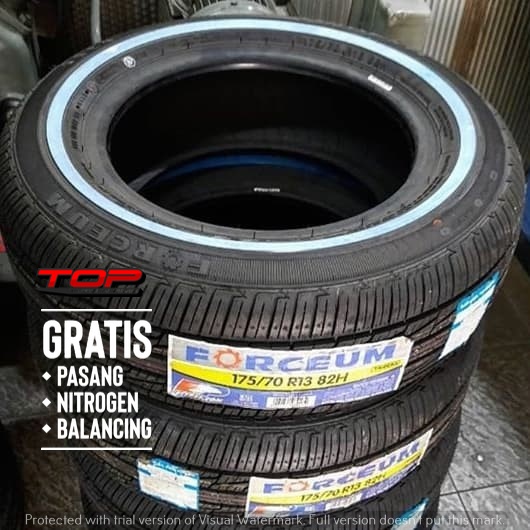 Ban Mobil Tubless List Putih Ring 13 Merk FORCEUM TRIDEKA WLW Ukuran 175 70 R13 Murah Dan Awet