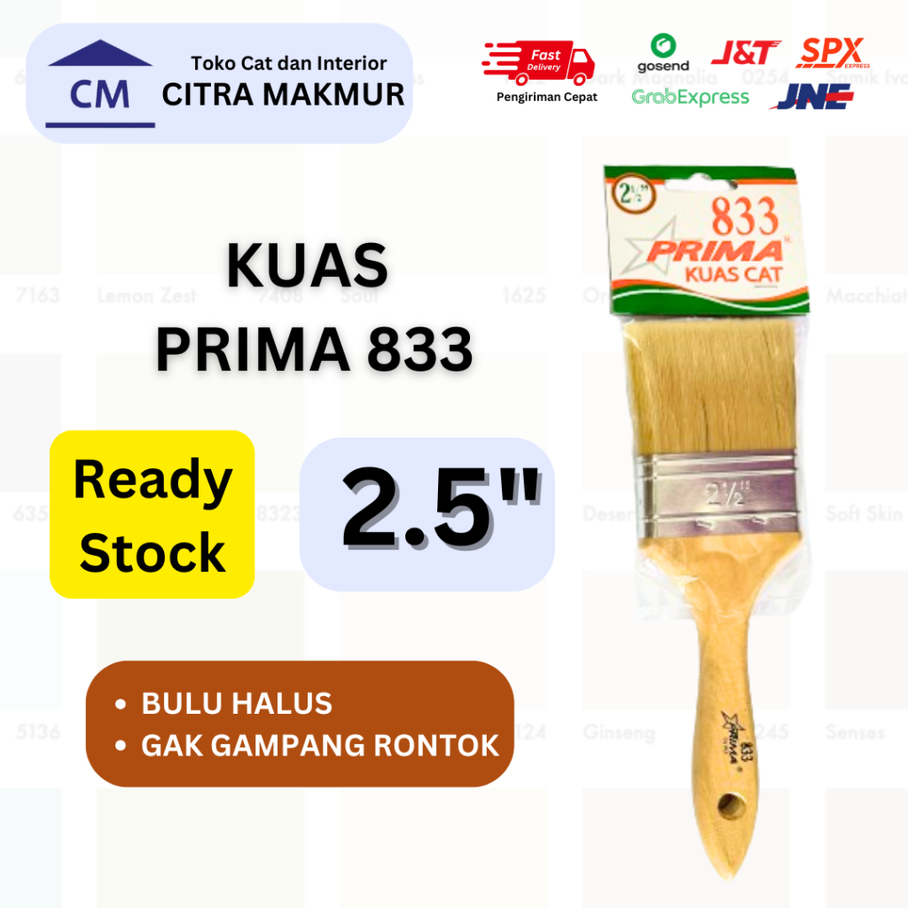 

Kuas Prima 833 Bulu Putih 2,5