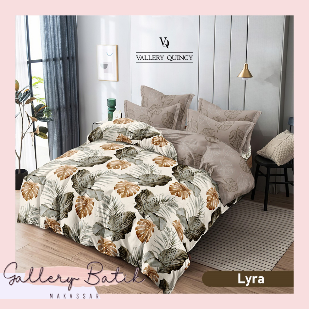 BEDCOVER SET SPREI VALLERY QUINCY UKURAN 180 x 200 cm [ Gallery Batik Makassar ]