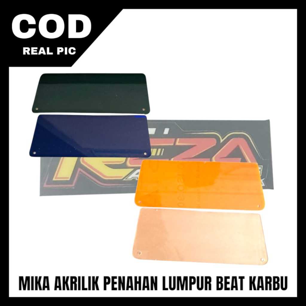 MUDFLAP MIKA AKRILIK BEAT KARBU PENAHAN LUMPUR AKRILIK BEAT KARBU Motorcycle