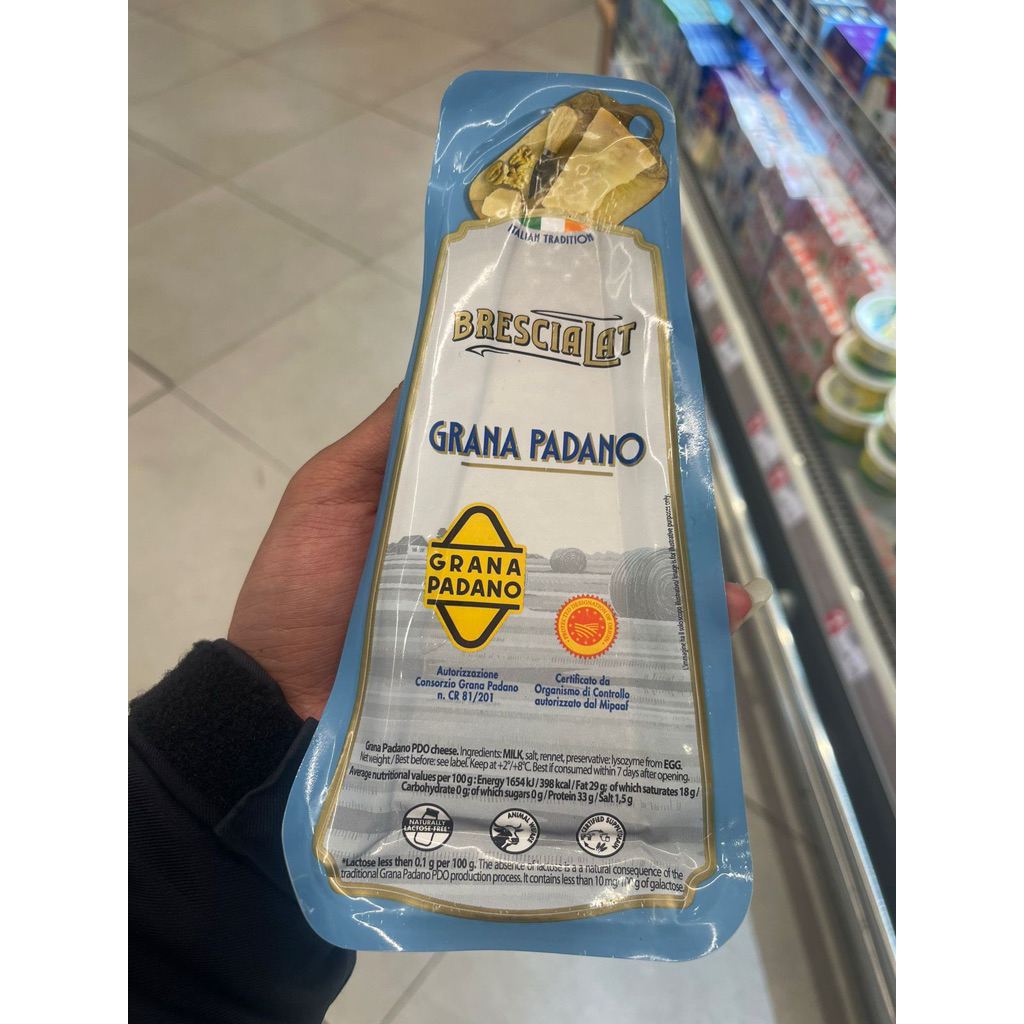 

Grana Padano Brescialat Keju Italia Asli | Keju Parmesan Premium | Hard Cheese Import 100g