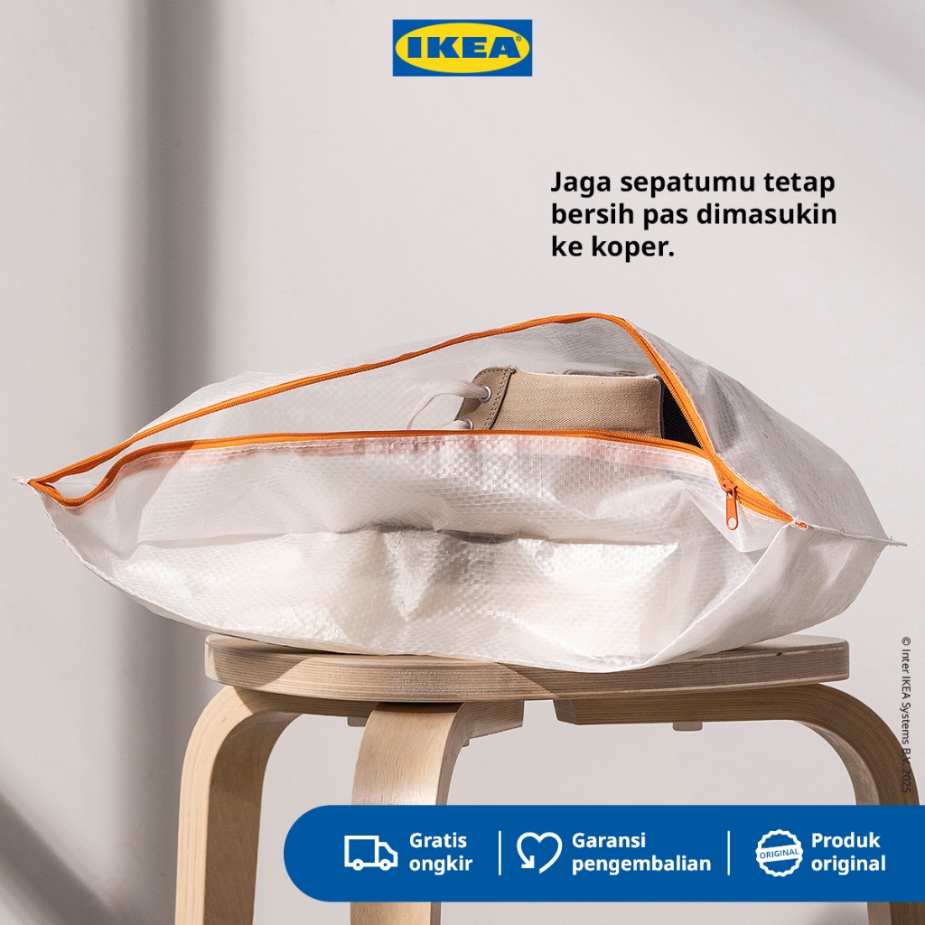 IKEA PARKLA Kantong / Tas Sepatu Praktis Serbaguna 48x22 cm
