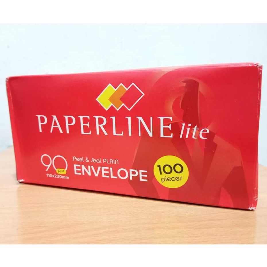 

AMPLOP PUTIH PAPERLINE 90 POLOS+PEREKAT 70GSM 1PACK ISI 100 LEMBAR 110X23O MM