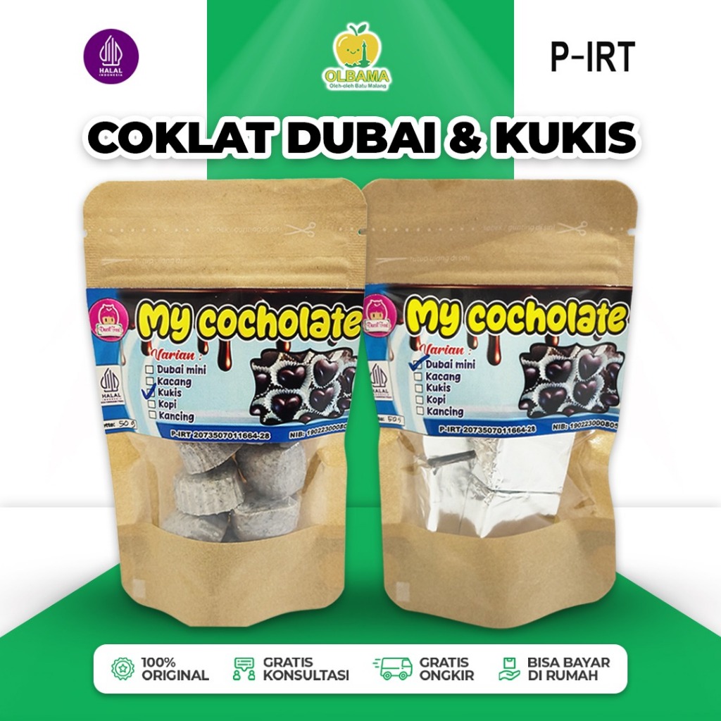 

Coklat Dubai Mini / Cokelat Kukis Oleh Oleh Khas Batu Malang | Camilan Manis Asli Original Murah