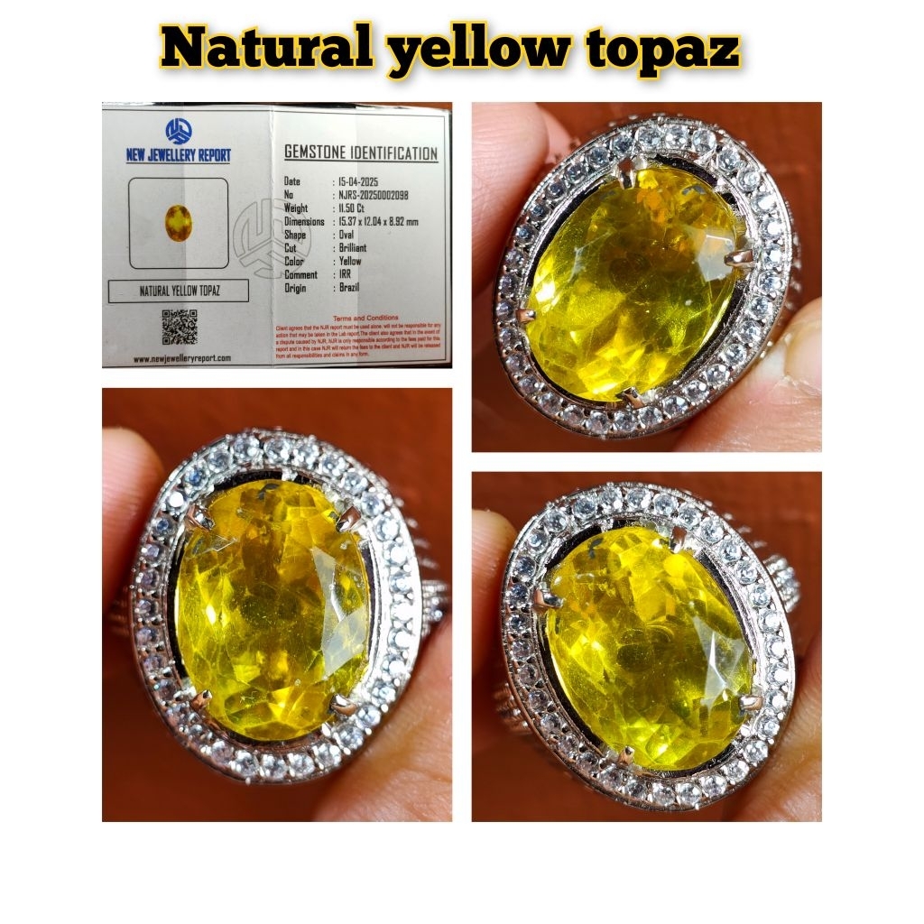CINCIN NATURAL BATU YELLOW TOPAZ