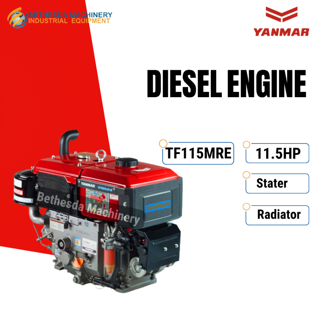 Mesin Diesel Yanmar 11.5 HP Type TF 115 MRE Stater Radiator