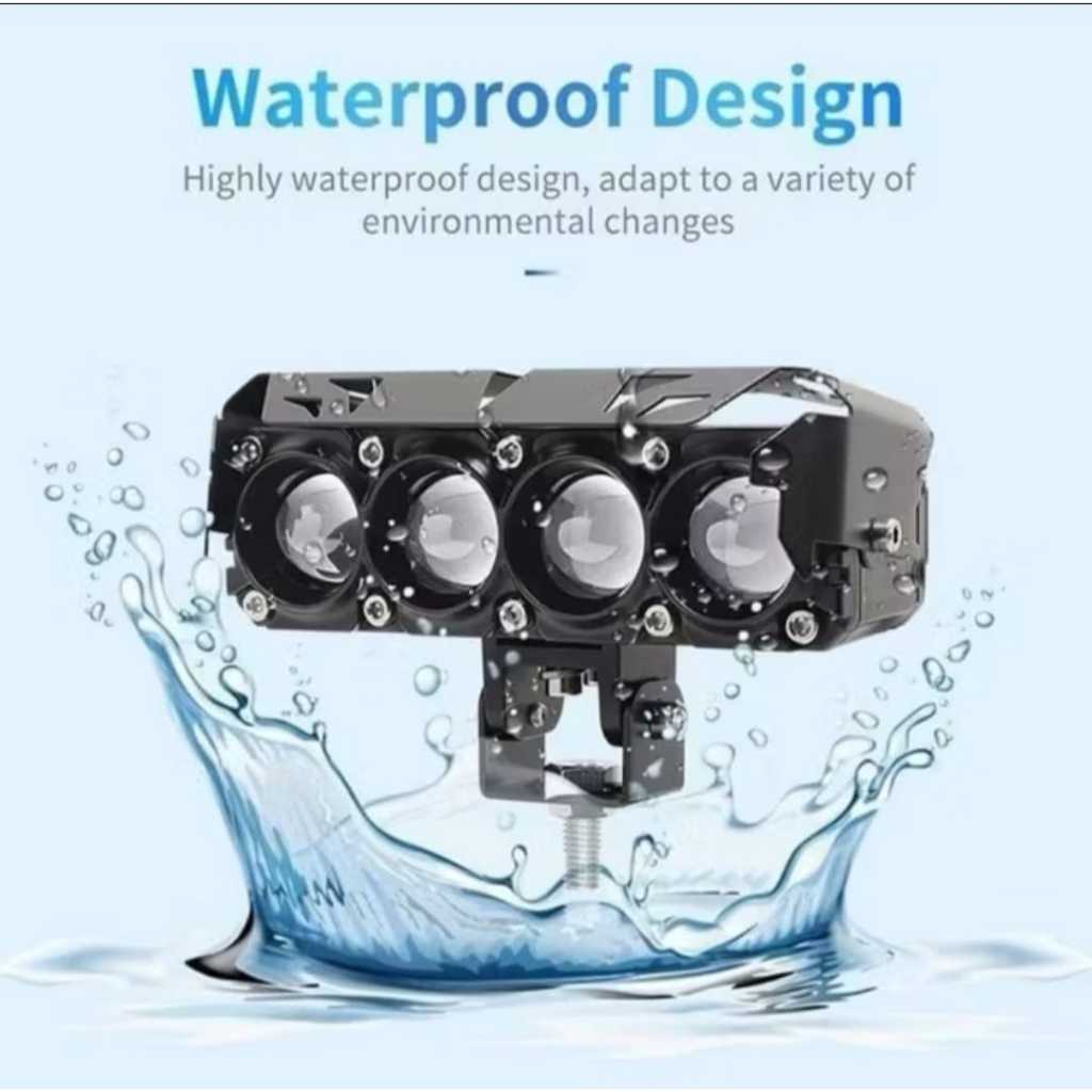 Lampu Sorot LED Bola untuk Mobil dan Sepeda Motor - Cahaya Kuat, Kompatibel dengan Kendaraan Listrik