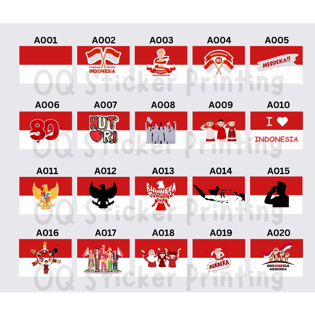 

Stiker Bendera Merah Putih HUT Kemerdekaan Indonesia Ukuran A4