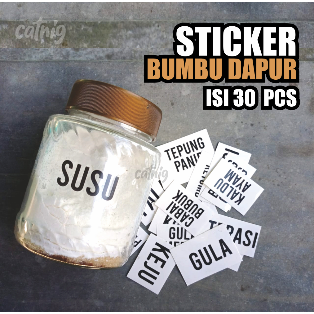 

Sticker Toples Bumbu Waterproof 30 PCS stiker nama bumbu dapur anti air