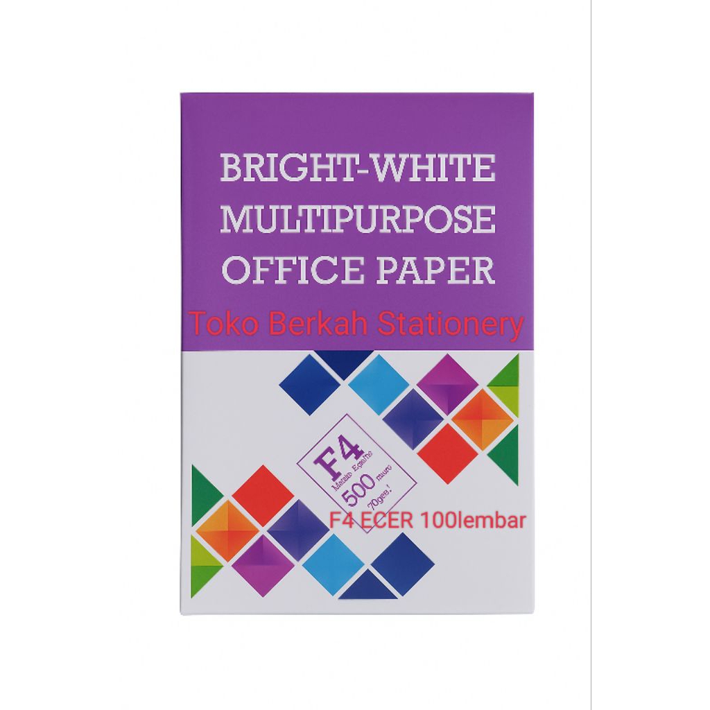 

Kertas HVS Folio Ecer Bright -White Office Paper isi 100Lembar