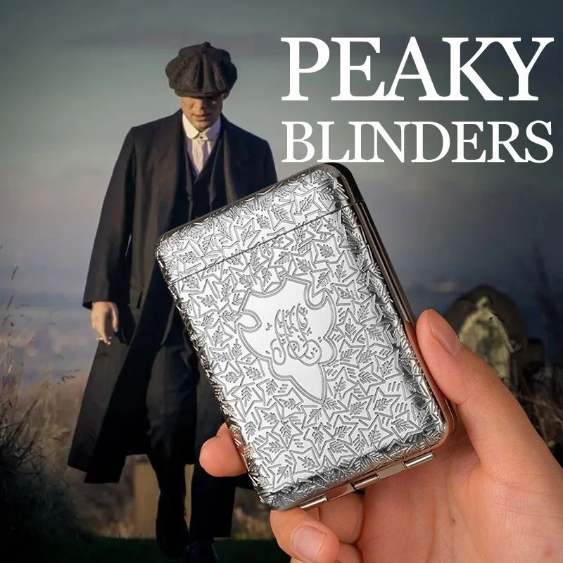 REXOW Kotak Elegan Vintage Box Case Slim Silver - Thomas Shelby Peaky Blinders