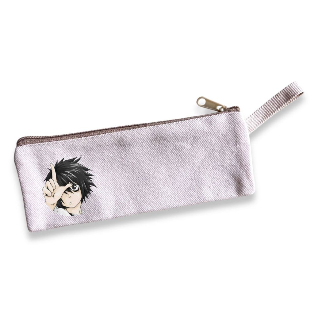

Death note Pouch tempat pensil serbaguna kanvas twill tebal | Kiiyoomii | L ryuk light ryuzaki near