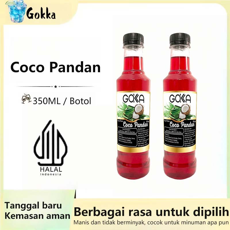 

GOKKA Sirup Minuman Rasa Coco Pandan 350ml Syrup / Sirup Coco Pandan Sertifikasi Halal