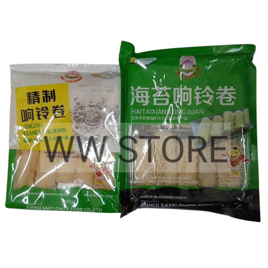 

Kembang Tahu Gulung rasa asli rumput laut XIAN TOU BRAND Fried Original Seaweed Bean Curd Roll 125g