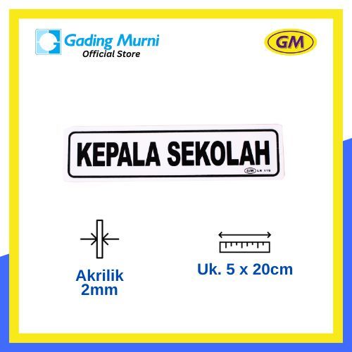 

GM LABEL KEPALA SEKOLAH LK-119 KECIL