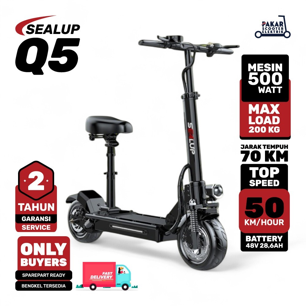 SKUTER LISTRIK SEALUP Q5 400WATT I SKUTER LISTRIK I SKUTER ELEKTRIK I SEPEDA MOTOR LISTRIK I SEPEDA 
