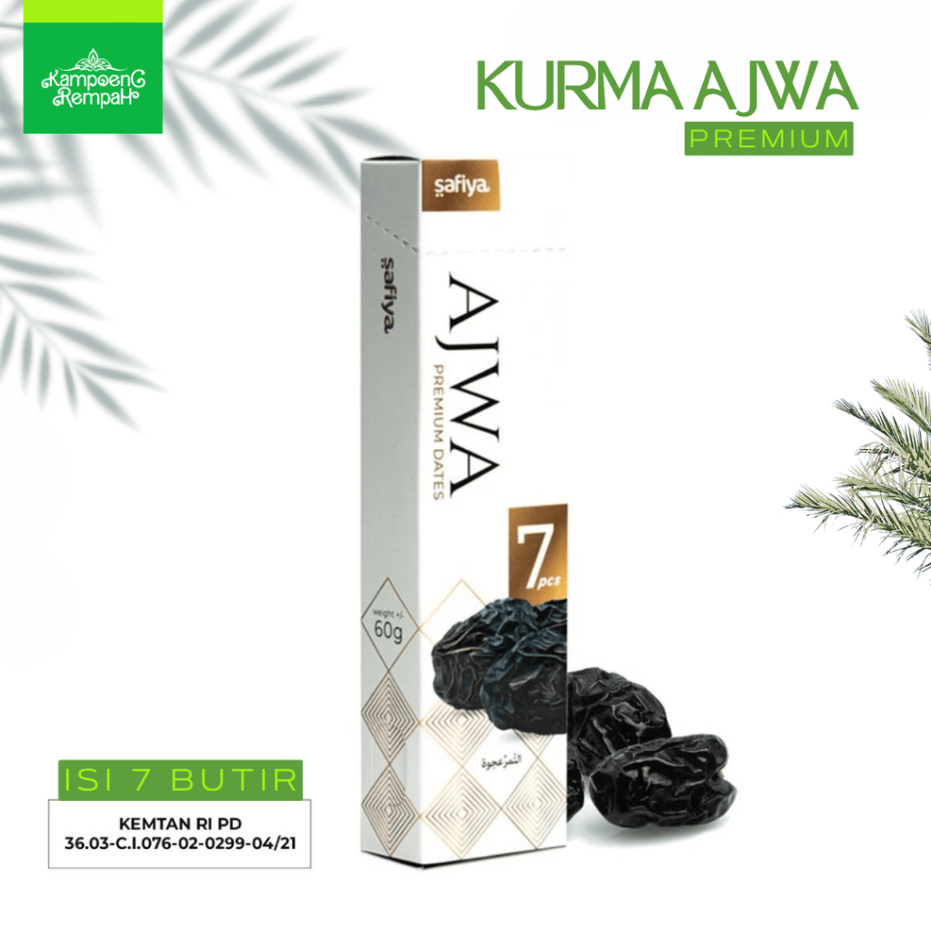 

Kurma Ajwa 7 Butir Safiya | Kurma Madinah Nabi Original Premium