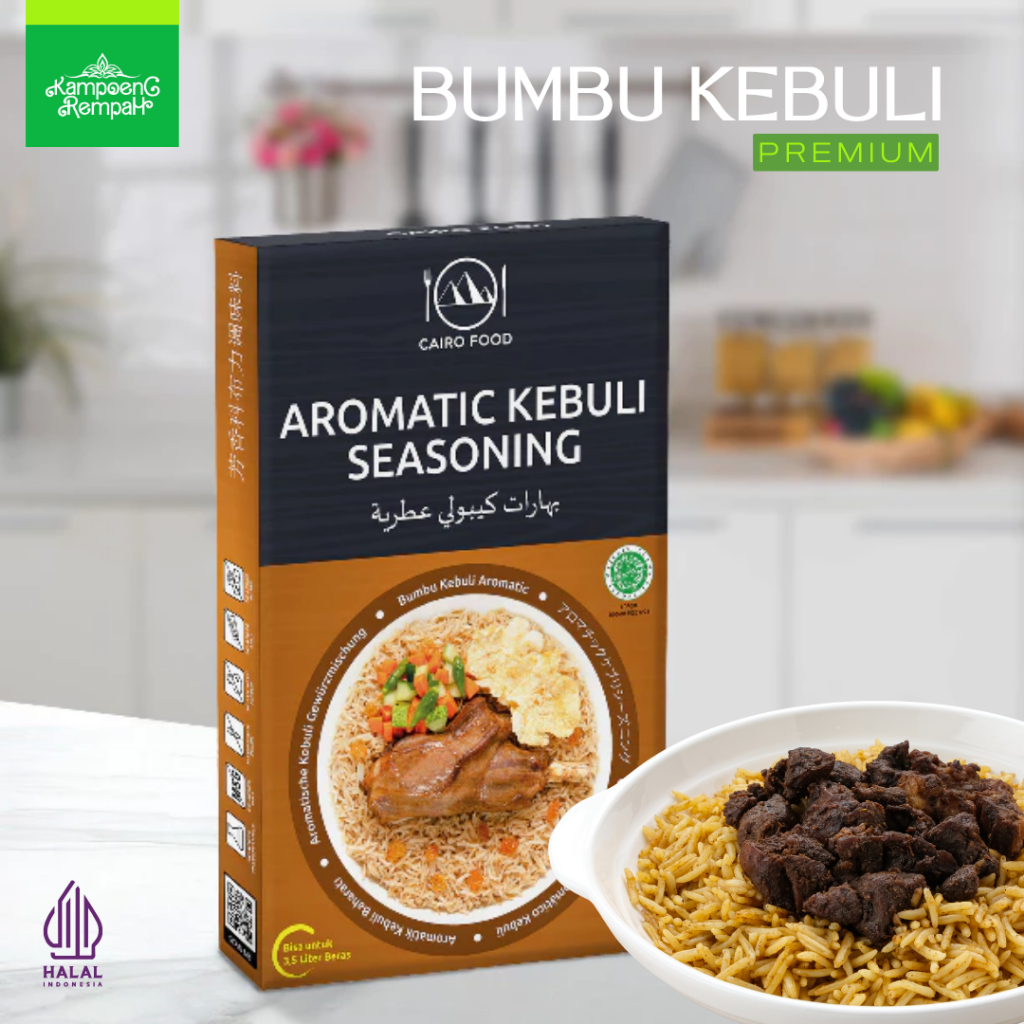 

Bumbu Kebuli Aromatic Spice Mix Sehat – Tanpa MSG, 100% Rempah Murni | Cairo Food