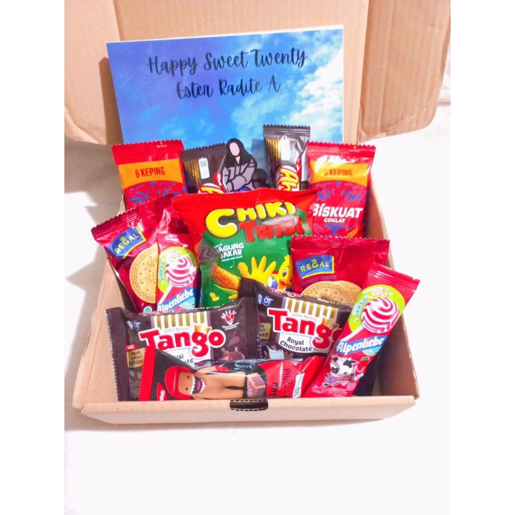 

Snack box untuk gif ulang tahun