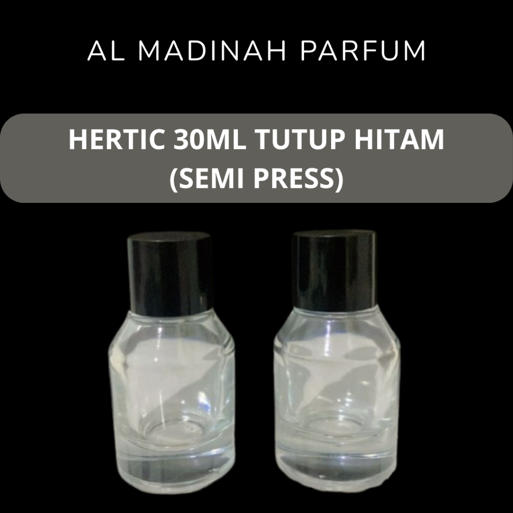 (PERLUSIN)BOTOL PARFUM HERTIC30ML TUTUP HITAM SEMI PRESS