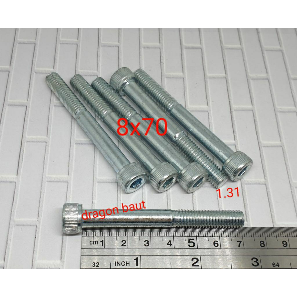 baut L6 (m8) x 7cm (baut 12)