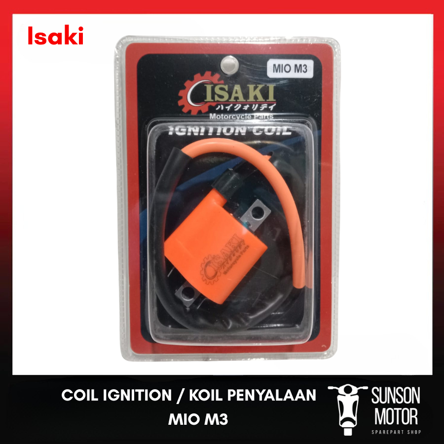KOIL MOTOR MIO M3 MERK ISAKI / OEM QUALITY / COIL IGNITION