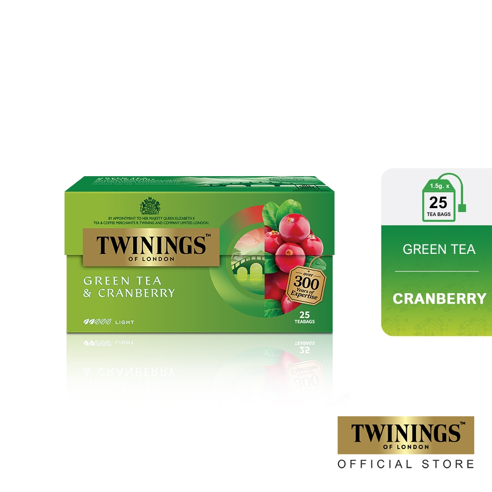 

Twinings Teh Hijau Celup Rasa Green Tea Cranberry 25x1.6gr