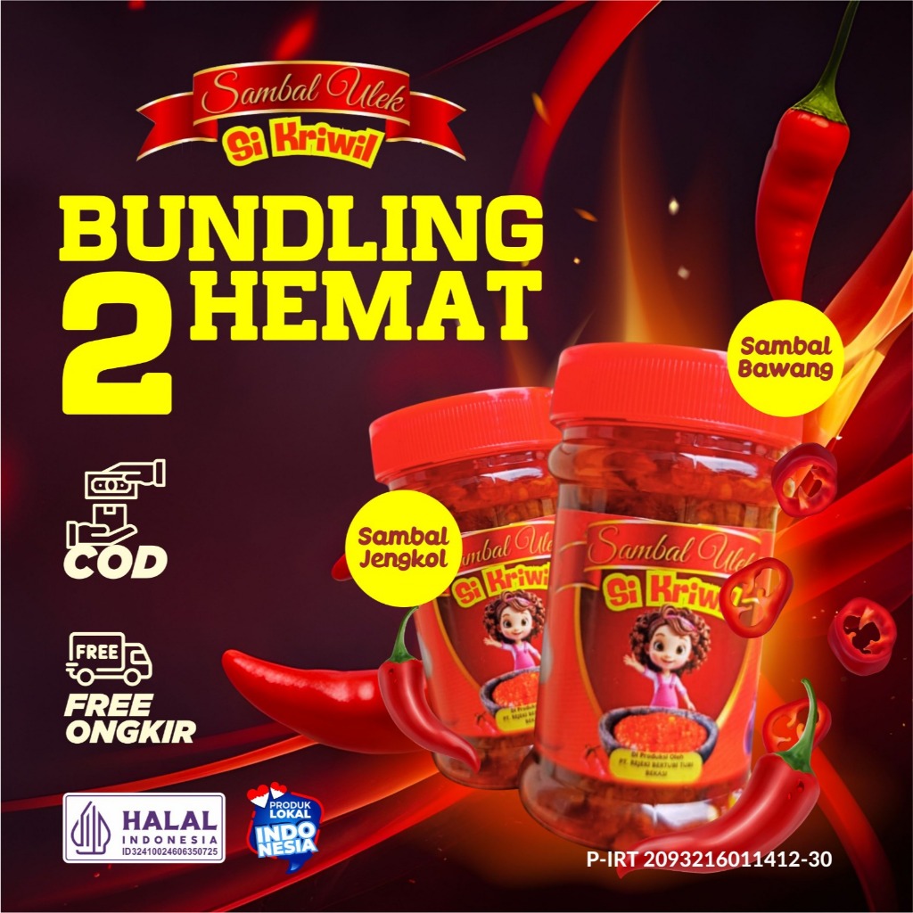 

BUNDLING 2PCS Paket Favorite si Kecil Kriwil (Sambal Jengkol + Sambal Bawang)