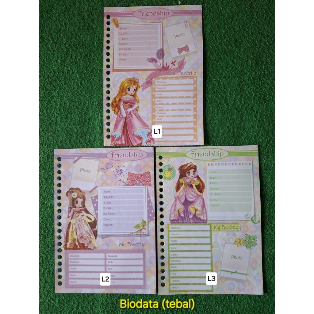 

[BACA DESKRIPSI!!] KERTAS BINDER KARAKTER EDISI BIODATA (PART 3)