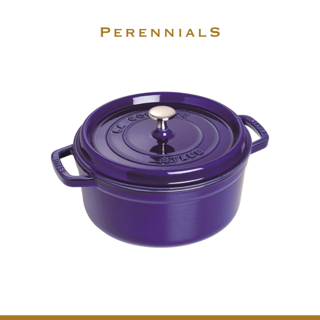 Panci Staub Cocotte 20 cm Dark Blue Round Panci Biru