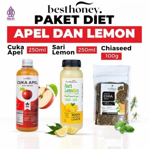 

Best Honey Paket Imunitas Cuka Apel With Mother - Chia Seed - Sari Lemon - 250 ML