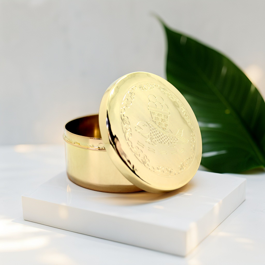 PIKSIS LAPIS EMAS (DIAMETER 10 CM) / PIKSIS TEMPAT HOSTI / PIXIS GOLD / PIXIS SILVER / PIKSIS KUNING