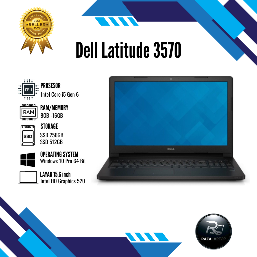 LAPTOP DELL Latitude 3570 Intel core i5-6200U Intel HD Graphics 520