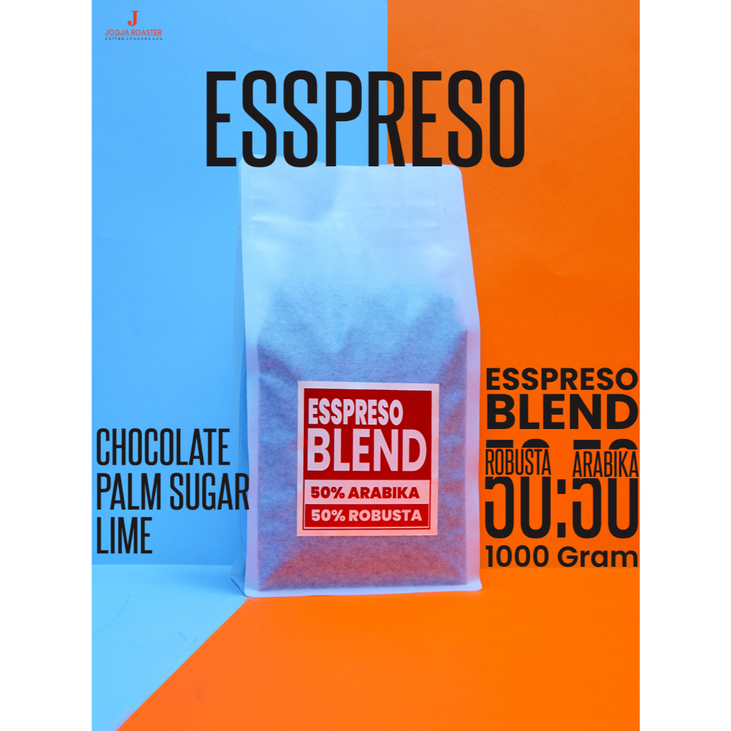 

Espresso House Blend Jogja Roaster – House Blend 50:50 Arabika Robusta | Kopi Espresso & Susu | 1 Kg | Whole Bean/Giling