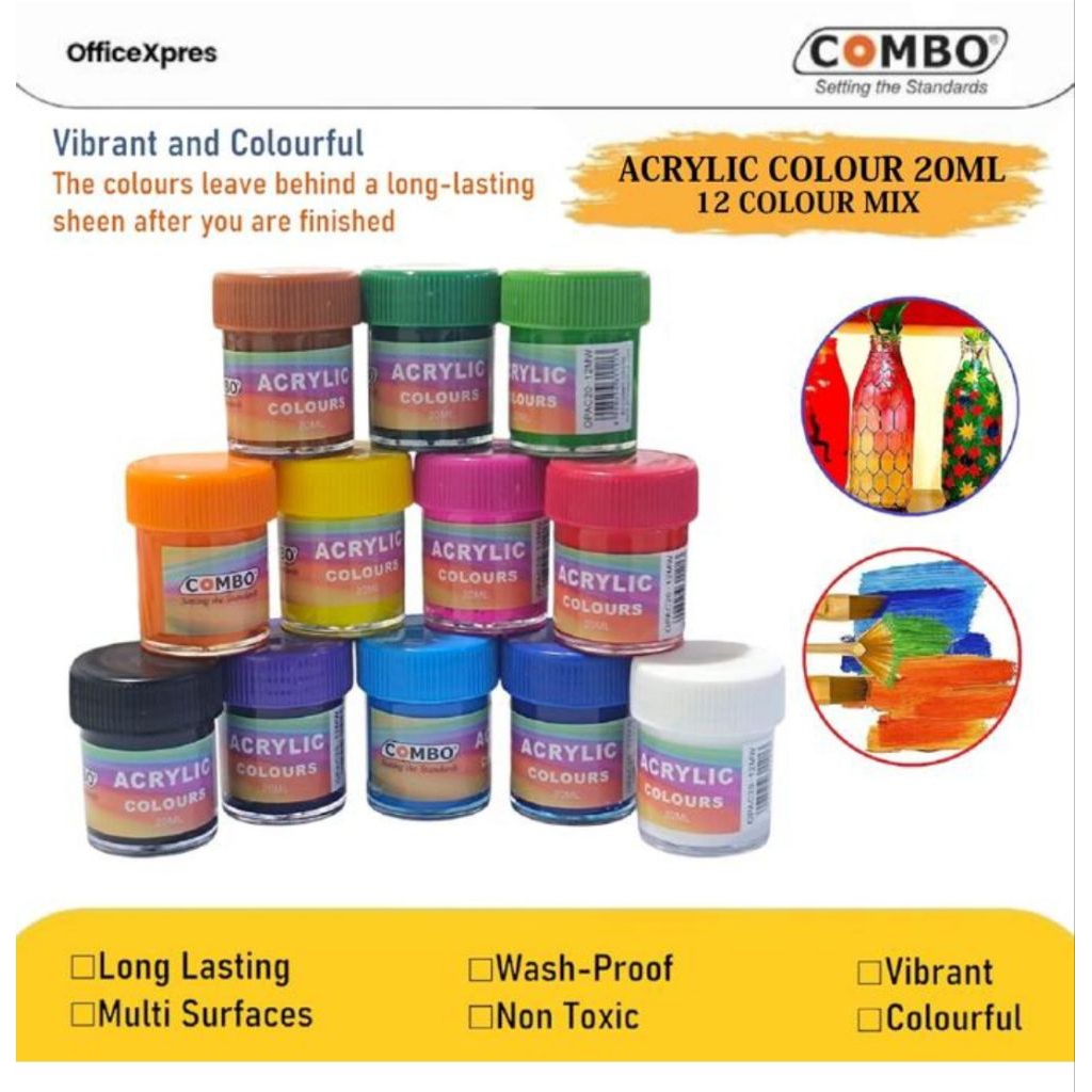 

cat acrylic combo 20 ml 12 warna #