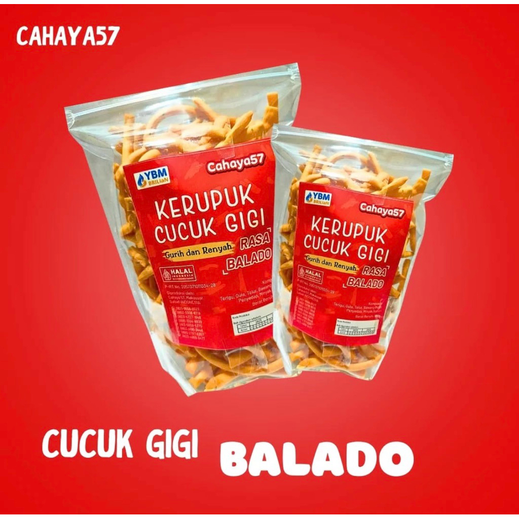 

Kerupuk Cucuk Gigi Rasa Balado