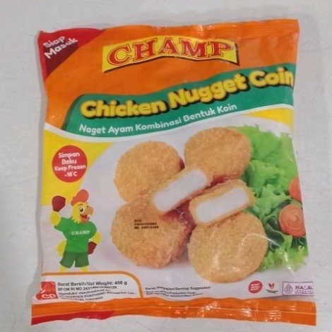 

Champ nuget ayam coin 200gr naget ayam bentuk coin