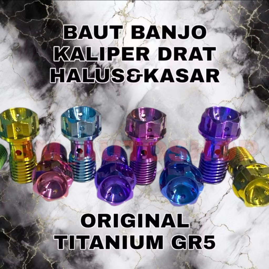 (TITANIUM)BAUT BANJO KALIPER TITANIUM BAUT MASTER REM TITANIUM ORIGINAL
