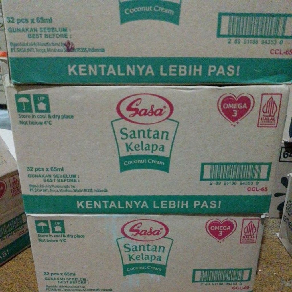 

Santan Sasa Cair 65ml 1 Dus Isi 32 Pcs
