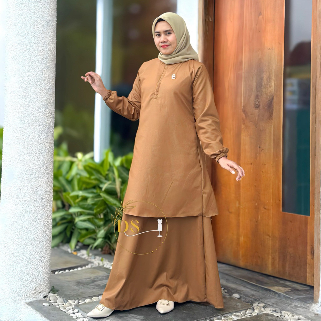 GAMIS KERJA PEMDA ASN KURUNG MELAYU FULL TOYOBO/GAMIS KERJA MELAYU PEMDA TERBARU/GAMIS KERJA HITAM T