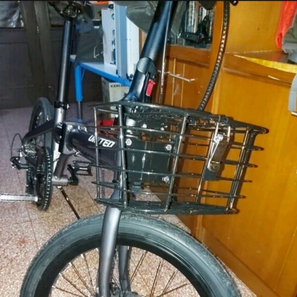 Keranjang depan sepeda lipat elegant