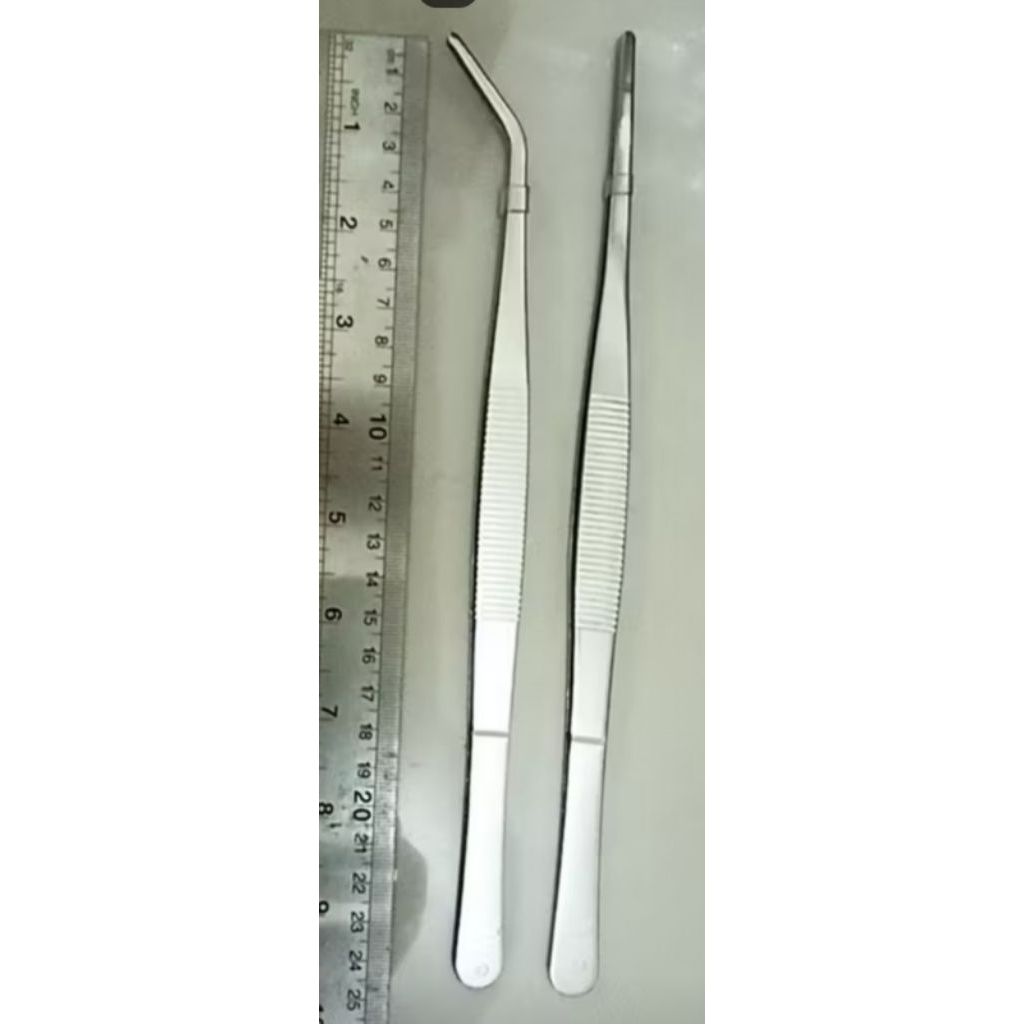 pinset penjepit  panjang  bengkok 25 cm