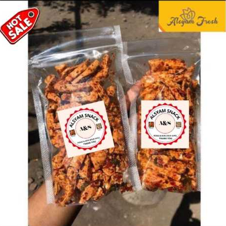 

500 Gram Basreng Stik Pedas Daun Jeruk Merk JEDEPE / Basreng 500 Gram Pedas Daun Jeruk