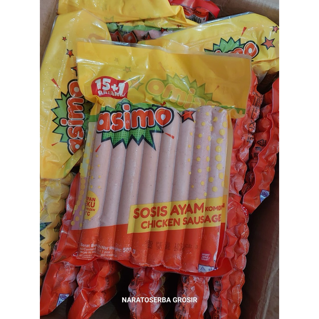 

ASIMO Sosis Ayam Kombinasi 500gr Isi 16pcs