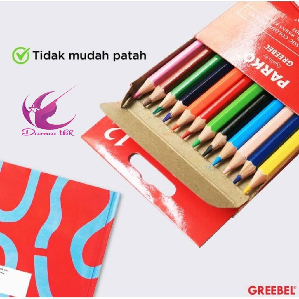 

Pensil Warna 12 Warna Pendek Parko By Greebel 902E