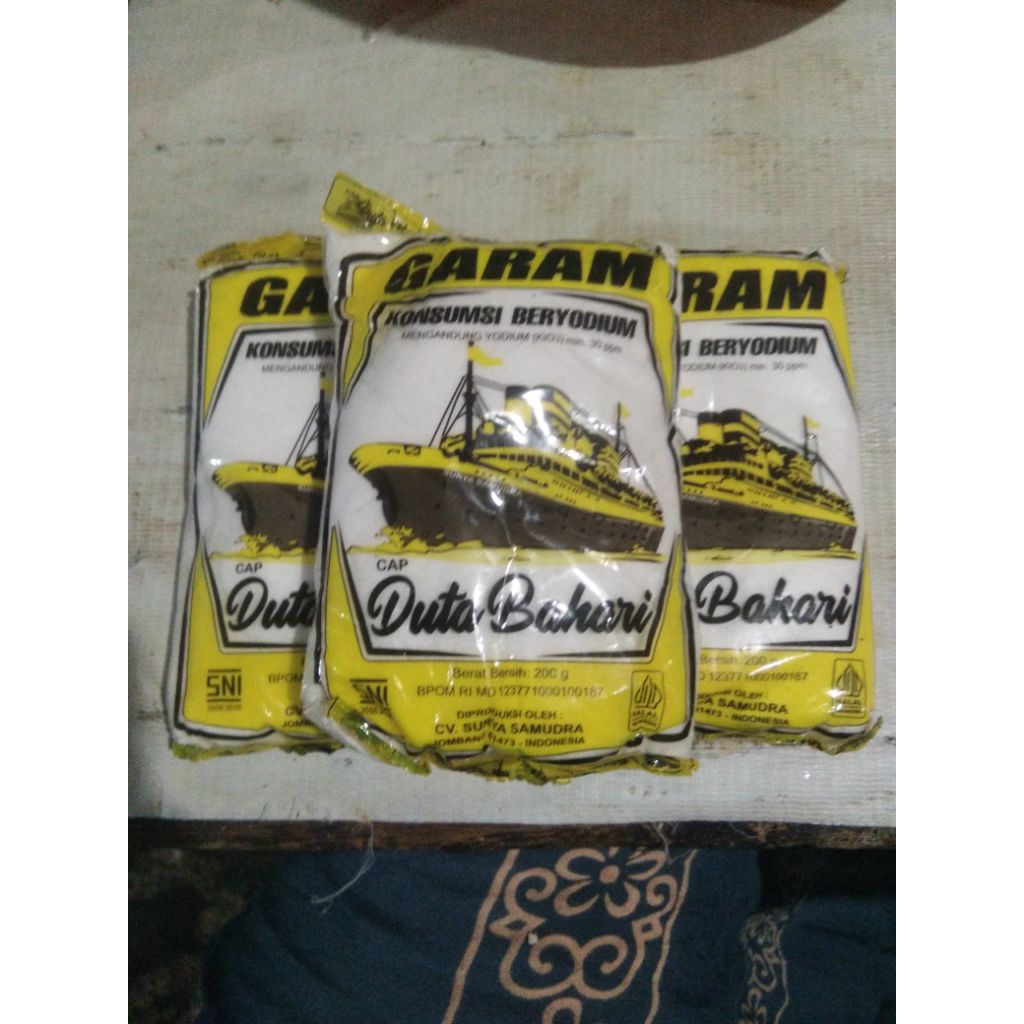 

Garam merk Duta bahari harga perball isi 20 pcs bisa untuk dijual kembali