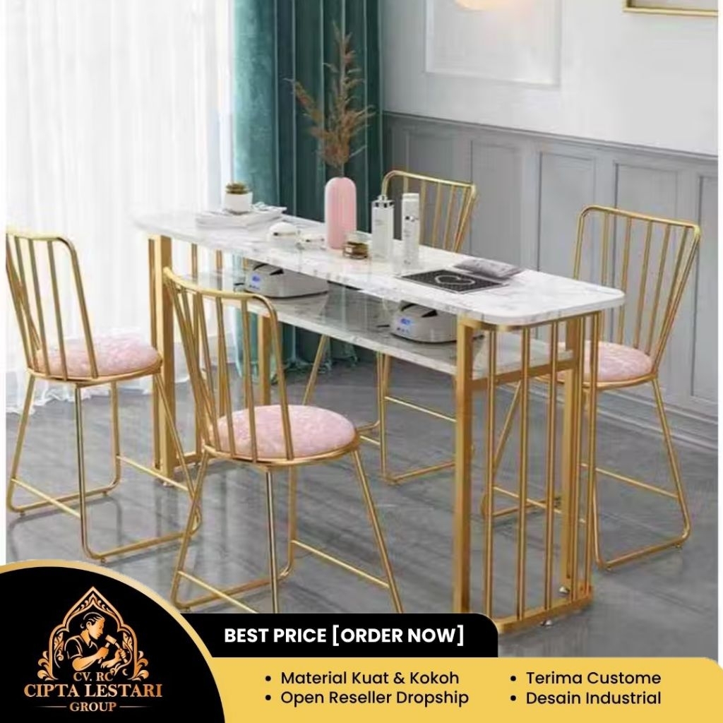 Meja Nail Art Salon Meja Paket Dengan Kursi Busah Paket Meja Salon